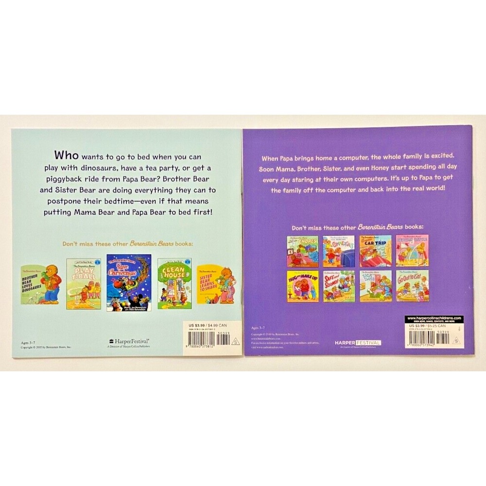 The Berenstain Bears BEDTIME BATTLE‎ & COMPUTER TROUBLE Books - Picture 2 of 2